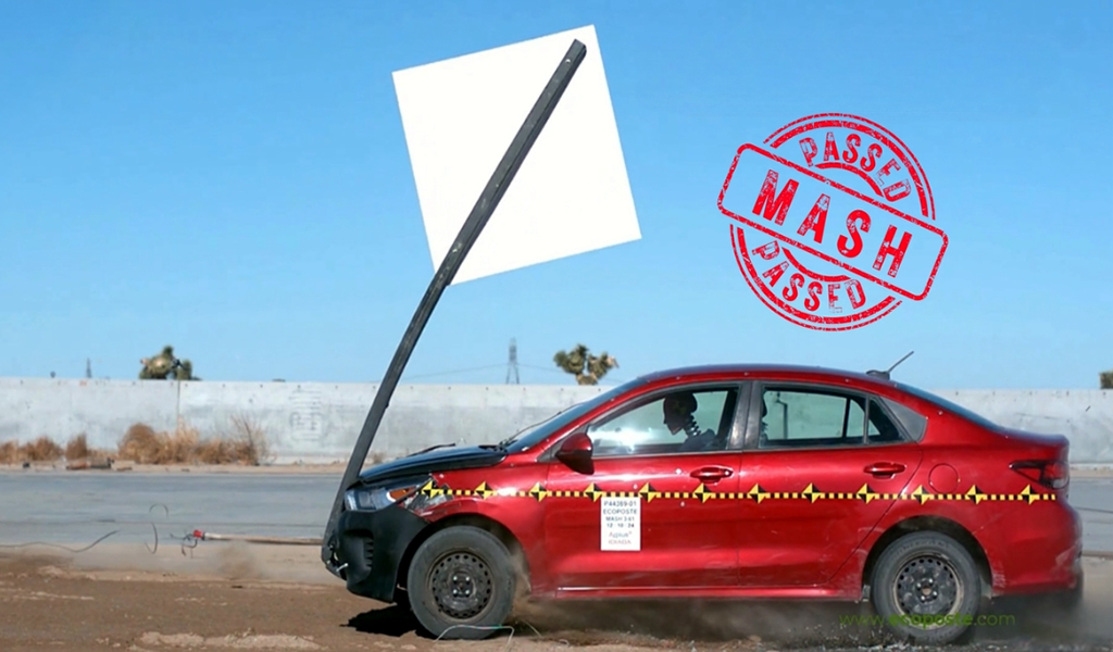 poste para sinalização sustentável
