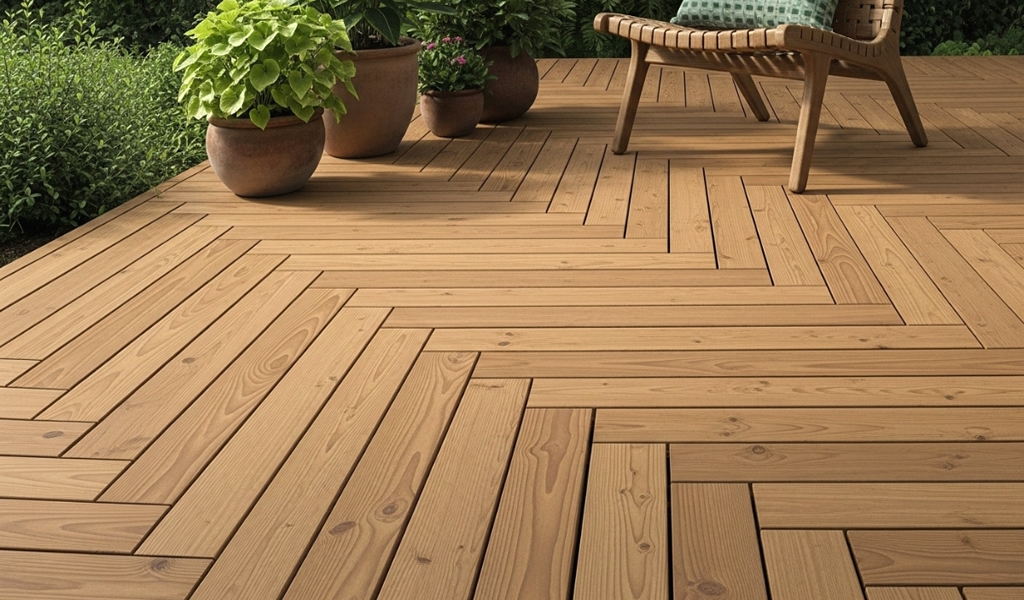 deck de madeira ecológica