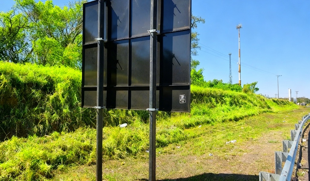 suporte para fixação de placas de sinalização